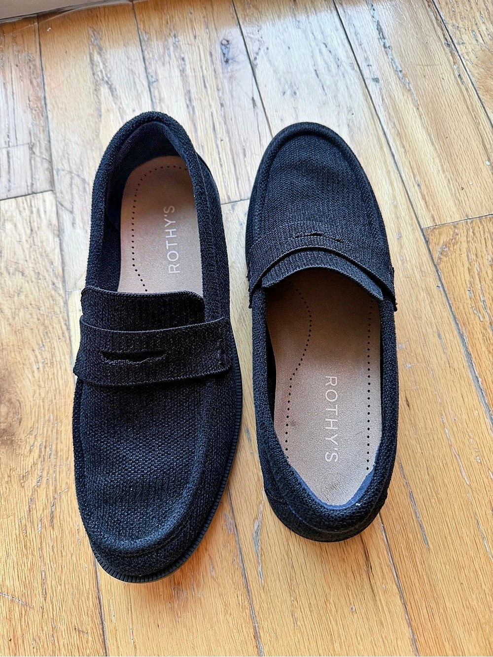 Rothy's The Penny Loafer Black Loafers Like New